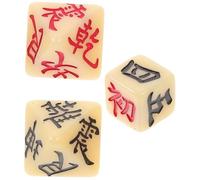 Yardwe Divinatori in Resina per Giochi 8 Strumenti Fortuna Accessori per Giochi Cinesi Set Completo
