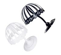 Yardwe Espositore per Cappelli 2 Pezzi in Plastica, Porta Cappelli Struttura Ventilata per Negozio e Uso Domestico, per Bonnets e Parrucche Ragazza