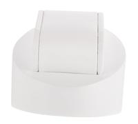 Yardwe Espositore per Orologi da Polso in Base Verniciata Bianca con Cuscino in Pelle e Spugna, Superficie Antigraffio per Negozi e Fiere, Set Completo