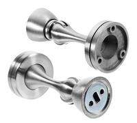 Yardwe Fermaporta Magnetico in Acciaio Inox 2 Pezzi da Pavimento | Protegge Parete e Porta, Impedisce Urti della Maniglia, Uso Casa e Ufficio, Colore Argento