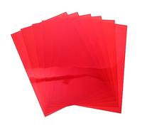 Yardwe Fogli Colorati Per Luce 6 Filtri Luminosi Trasparenti Per Didattica e Fotografia Filtro Per Luce Colorata Per Video e Teatrali Pellicola Diffusore Per Dislessia Rosso