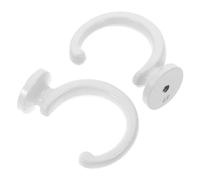 Yardwe Ganci da Parete in Lega di Zinco per Tende, Set Bianco da 2 Pezzi, Fermatende Versatili per Interni Senza Attrezzi, Design Elegante e Resistente per Accessori Tende