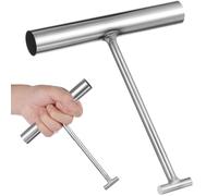 Yardwe Gancio a Inossidabile per Sollevamento Tombini e Porte Avvolgibili, Attrezzo Professionale per Apertura Coperchi di Tombino e Porte a Rullo, Strumento di Traino Resistente per Uso