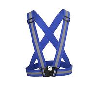 Yardwe Gilet Riflettente Regolabile per Corsa e attività Outdoor Alta visibilità per Sicurezza Notturna e Diurna per Jogging e Camminate Blu