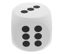 Yardwe Grandi Dadi Numeri Dadi Del Gioco Per Feste Accessorio Per Giochi Da Tavolo Eva White