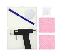 Yardwe Kit per Piercing Orecchio e Naso, Strumento per piercing all'orecchio e all'ombelico in Acciaio Inossidabile, Nero, 1 Set, Facile da Usare, per Uso Domestico
