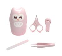 Yardwe Kit Tagliaunghie per Forbicine, Pinzette e Limette Ergonomiche, Set per Cura Unghie Ragazzo Ragazza Sicuro e Portatile Custodia, Colore Rosa Ciliegia