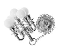 Yardwe Lampadario Casa Delle Bambole Mini Lampada Sospeso Plafoniera Luci Della Casa Delle Bambole Minuscolo Lampada in Miniatura Arredamento Lampada Bambola Silver Plastica
