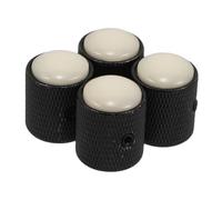 Yardwe Manopole in Metallo Bianco per Controllo Volume e Tono Chitarra Elettrica e Basso, Set da 4 Pezzi Finitura a Cupola, Potenziometri Resistenti per Performance in Concerti, Registrazioni e Prove