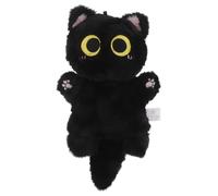 Yardwe Marionetta per bambini: peluche a forma di gatto, bambola di peluche per raccontare storie, animale fantasioso, per giochi di ruolo, per bambini, adulti, zoo, spettacoli, teatro, Natale, nero