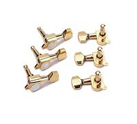 Yardwe Meccaniche Quadrate Metalliche Dorate per Chitarra Elettrica e Acustica di Rondelle e Viti Meccaniche per Corde in Acciaio Stile Half Moon Grover