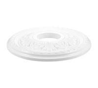 Yardwe Medaglione da Soffitto Stile Francese Elegante per Supporto Lampadario in Pu Bianco Facile Installazione e Alta Durabilità per Ufficio e Ambiente Commerciale
