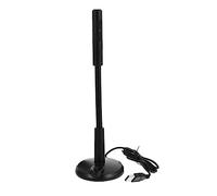 Yardwe Microfono USB per Computer Mini Nero in Plastica con Base | Live Streaming e Canto, Collo Flessibile e Uso Semplice, Design Moderno con Piedistallo Stabile