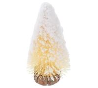 Yardwe mini albero di natale albero scovolino mini pini piccole decorazioni natalizie albero di spazzole per bottiglie alberi di natale tronco d'albero Beige