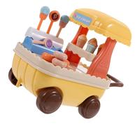Yardwe Mini Carretto dei Gelati Giocattolo in Plastica Resistente Riproduzione in Miniatura del Furgoncino Dolci Decorazione Stabile per Casa delle Bambole e Gioco Creativo per