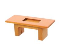 Yardwe Mini Di Tavolino Miniature Di Case Delle Bambole Mobili Per Case Delle Bambole Mini Mobili Per Casa Delle Bambole Carino Tavolino Minuscolo Mini Tavolo Di Legno Arancia