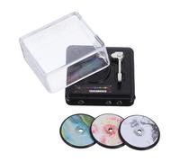 Yardwe Mini Giradischi in Lega Per Casa Delle Bambole Realistico Di Lettore Cd Con Dischi Accessorio Decorativo Per Mobili in Miniatura E Ambientazioni Creative