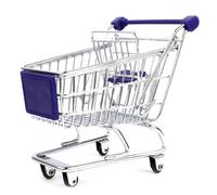 Yardwe Mini Shopping da Scrivania in Metallo e Plastica Portaoggetti Decorativo per Ufficio e Casa Dimensioni Compatte Colore Casuale Organizer Mini Carrellino Spesa Colore Casuale
