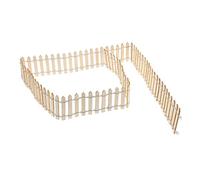 Yardwe Mini Staccionata Legno per Fatati e Mini Case Recinzione Decorativa Flessibile in Legno Naturale per Bonsai Terrari e