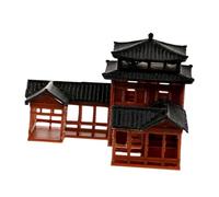 Yardwe Miniatura Locanda Asiatica Da Giardino Zen, Decorazione Per Micropaesaggi e Cortili, Riproduzione Artigianale 8x8 Cm, Statua a Pagoda Dettagliata Per Terrazzi e Sala Studio