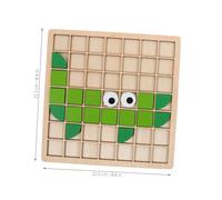 Yardwe Montessori Puzzle in Legno Blocchi Geometrici per Educazione Prescolare e Giochi Abbinamento Materiale Naturale Sicuro e Facile da