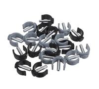 Yardwe Morsetto a perno di chiusura a forma di C da 20 pezzi: attacco per stampelle e bastoni da passeggio, clip di ricambio per bastoni per il fissaggio di ausili per la mobilità