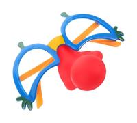 Yardwe Occhiali da Clown Col Naso Rosso per Feste e Carnevale | Accessorio in Plastica, Design Divertente, Comodi da Indossare, Uso Versatile per Adulti e Tutte le Età