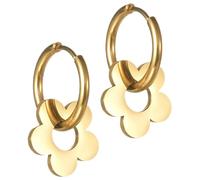 Yardwe Orecchini Pendenti Forma Di Fiore Da Donna in Acciaio Inossidabile Orecchini Floreali Pendente Per Ogni Occasione