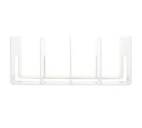 Yardwe Organizer Acrilico Bianco per Libri, Divisorio da Scrivania | Uso Ufficio e Scaffale, Design Decorativo Essenziale, Capacità di Carico e Fissaggio dei Volumi