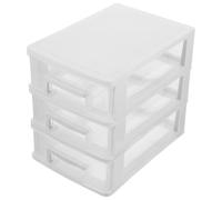Yardwe Organizer da Scrivania Cassetti in Pp Bianco, Design Semplice, Ben Realizzato e Sicuro, per Scuola e Ufficio per Conservare Cosmetici e Articoli Vari