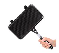 Yardwe Padella Bifacciale Antiaderente per Sandwich e Snack, Piastra Doppia per Cottura su Fiamma Libera, Utensile da Cucina Versatile per Casa e Uso Esterno