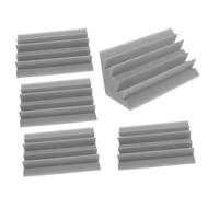 Yardwe Pannelli Acustici a Cuneo Fonoassorbenti 5 Pezzi 12x12x24 Cm Grigio Per Isolamento Acustico in Studio Musicale Home Theater e Podcast