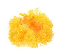 Yardwe Parrucca Afro Parrucca Costume Da Festa Cosplay Clown Parrucca Da Festa Triglia Divertente Parrucche Per Feste in Costume Accessori Appuntito Bangs Riccio Adulto Raion Yellow