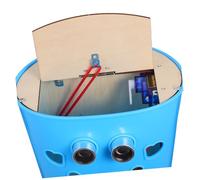 Yardwe Pattumiera Con Sensore Intelligente Kit Progetto Della Scienza Apprendimento Educazione Giocattolo La Spazzatura Del Sensore Intelligente Può Blu Plastica