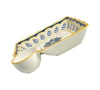 Yardwe Piatto Diviso in Ceramica Beige per Design a Scomparti, Multiuso e Sicuro per Microonde, per Colazione e Cena per Ragazzi e Ragazze