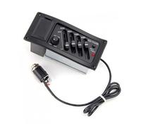 Yardwe Pickup Preamplificatore Per Chitarra Acustica Equalizzatore Bande Piezoelettrico Sotto La Selletta Controlla Volume e Suono Installazione Facile Incluso Indicatore Batteria