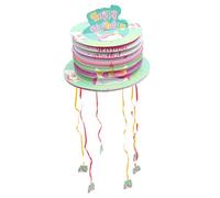 Yardwe Pinata Unicorno Mini da Tirare con Cordicella Decorazione Compleanno Interattivo per Ragazzi e Ragazze Colori Vivaci e Design per Party Festivi