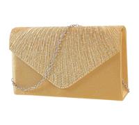 Yardwe Pochette da Evento in Poliestere Oro con Decorazioni Luminescenti | Design Compatto e Lucente, Adatta a Smartphone e Chiavi, per Banchetti e Serate Formali