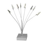 Yardwe Porta Memo Multiplo Argento Design Multi-testa in Metallo e Plastica, Clip per Foto e Note Resistenti, per Progetti Creativi e Articoli per Feste