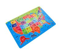 Yardwe Puzzle Floor Usa in Legno Per Educativo Geografia Puzzle Delle Per Anni Sviluppo Delle Competenze Linguistiche e Geografiche