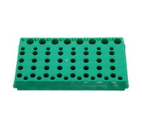Yardwe Rack per Provette da Laboratorio in Plastica Verde 56 Fori, Compatto e Salvaspazio, Supporto Doppio per Tubi Centrifuga da 0,5ml, 1,5ml e 2ml, per Laboratorio