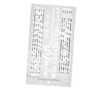 Yardwe Righello per Compositori Trasparente in Materiale Resistente Stencil Note Musicali e Simboli per Spartiti Strumento Intuitivo per Musicisti e Studenti