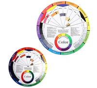 Yardwe Ruota Cromatica Indicatori per Schemi Complementari e Creativi 2 Pezzi in Carta Doppia Faccia per Miscelazione Colori Trucco e Unghie per Donne