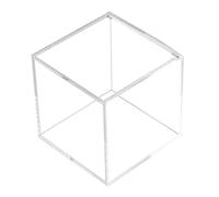 Yardwe Scatola Acrilico 12X12 CM Porta Bustine Tè e Capsule Caffè Coperchio da Banco Multiuso per Organizzare Scrivania, Cucina e Hotel