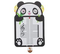 Yardwe Scheda di note musicali: lavagna di notazione musicale per bambini principianti - Scheda ritmica del panda dei cartoni animati per l'apprendimento della teoria musicale, la pratica del