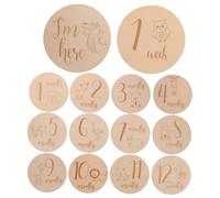 Yardwe Set 14 Pezzi Dischi in Legno Cartelli Traguardo Mensile Del Ragazzo Ragazza e Tappe Fondamentali Per Fotografia Ragazzo Ragazza e Annuncio Nascita Annunci Pietre Fondamentali Primi 12 Mesi