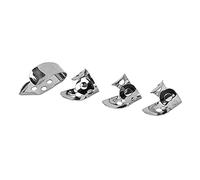 Yardwe Set 4 Plettri per Chitarra in Metallo Argento, Plettro per Dito Professionale Facile da Usare, Protezione per Pollice e Indice, Adatto per Finger Picking e Ukulele