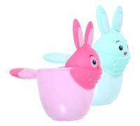 Yardwe Set da 2 Tazze per Bagnetto del Ragazzo Ragazza in Plastica PP Versatore per Risciacquo Chioma Beccuccio per Design a Forma di Animale Colorato per Bagnetto Sicuro e Divertente