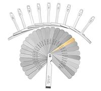 Yardwe Set Righello Misuratore Raggio e Spessimetro per Chitarra, Strumento di Misurazione Professionale Portatile per Manutenzione e Regolazione Corde, Leggero e Pieghevole per Liuteria