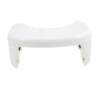 Yardwe Sgabello Bagno Wc in Plastica Bianco Compatto e Resistente Pedana per Piedi Toilette per Anziani e Disabili Supporto Confortevole e Facile da Riporre